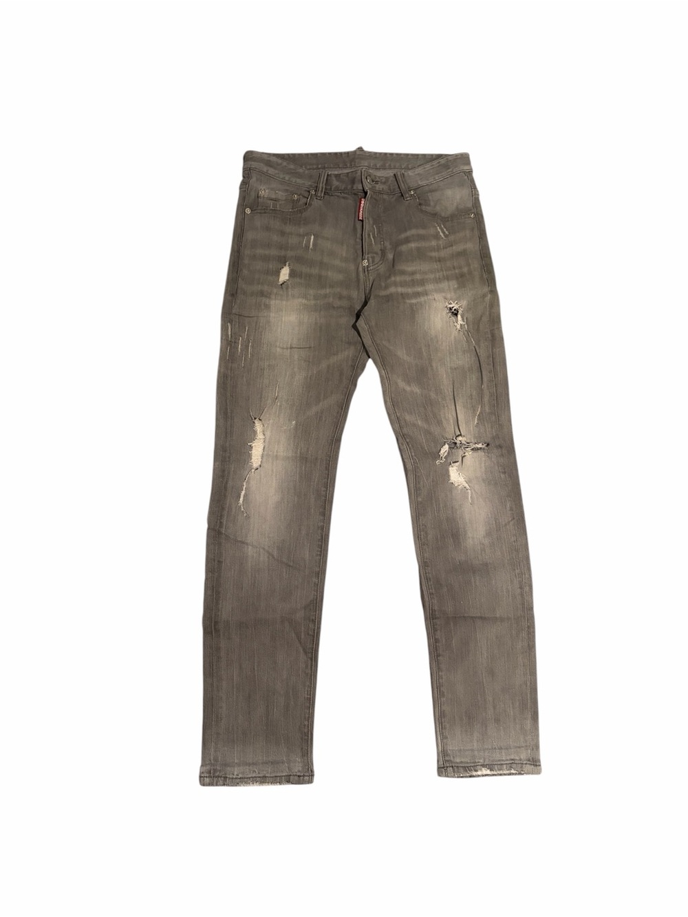 DSQUARED2 Gray Slim Distressed Jeans men’s size 32